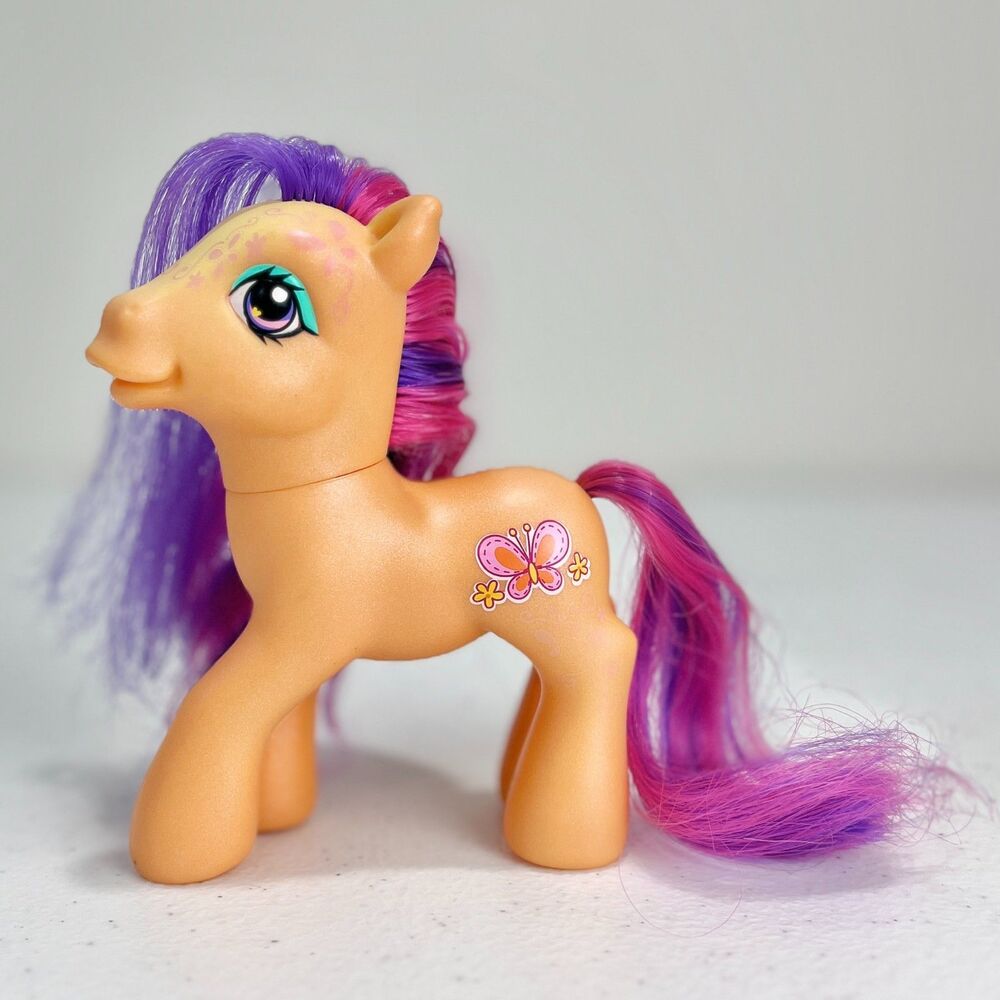 G3 My Little Pony Scootaloo III Makeup Henna Orange Purple Butterfly Hasbro 2008